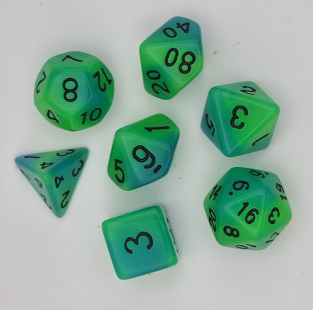 green glow dice